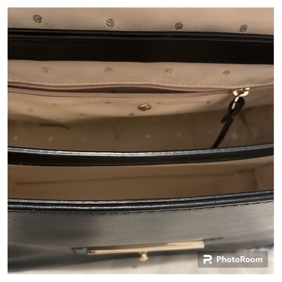 Kate Spade Black Leather Satchel Handbag Crossbody GoldTone hardware Business - Picture 13 of 16